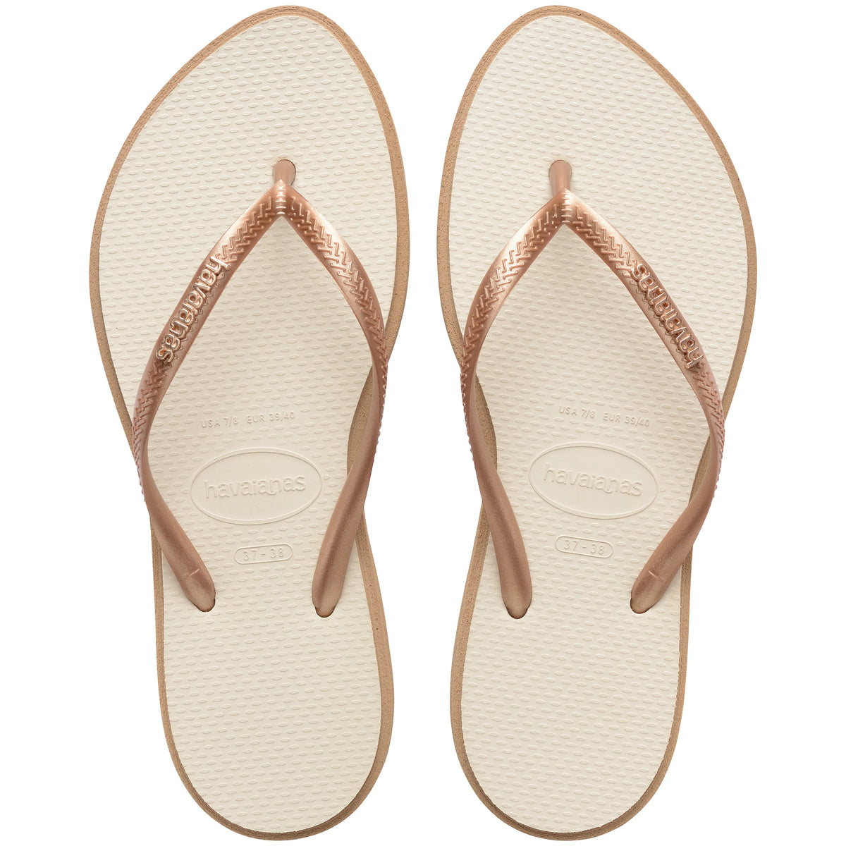 Havaianas Ladies - Slim Point Rose Gold-Beige