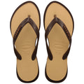 Havaianas Ladies - Point Fusion Dark Brown-Golden