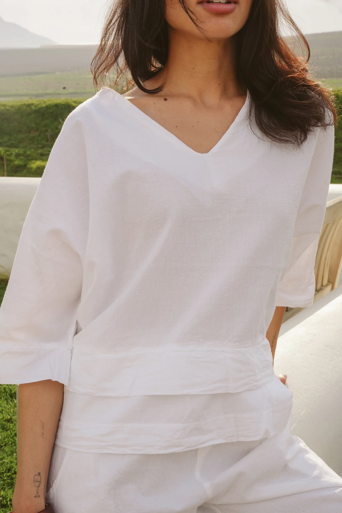 Just Cruizin Ladies Top - Bee Cotton Tiered Top