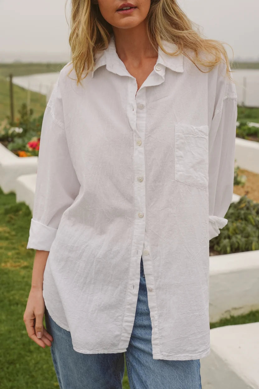 Just Cruizin Ladies Shirt - Sadie Cotton Boyfriend Shirt