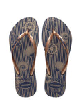 Havaianas Ladies - Slim Nautical Navy - Rose Gold