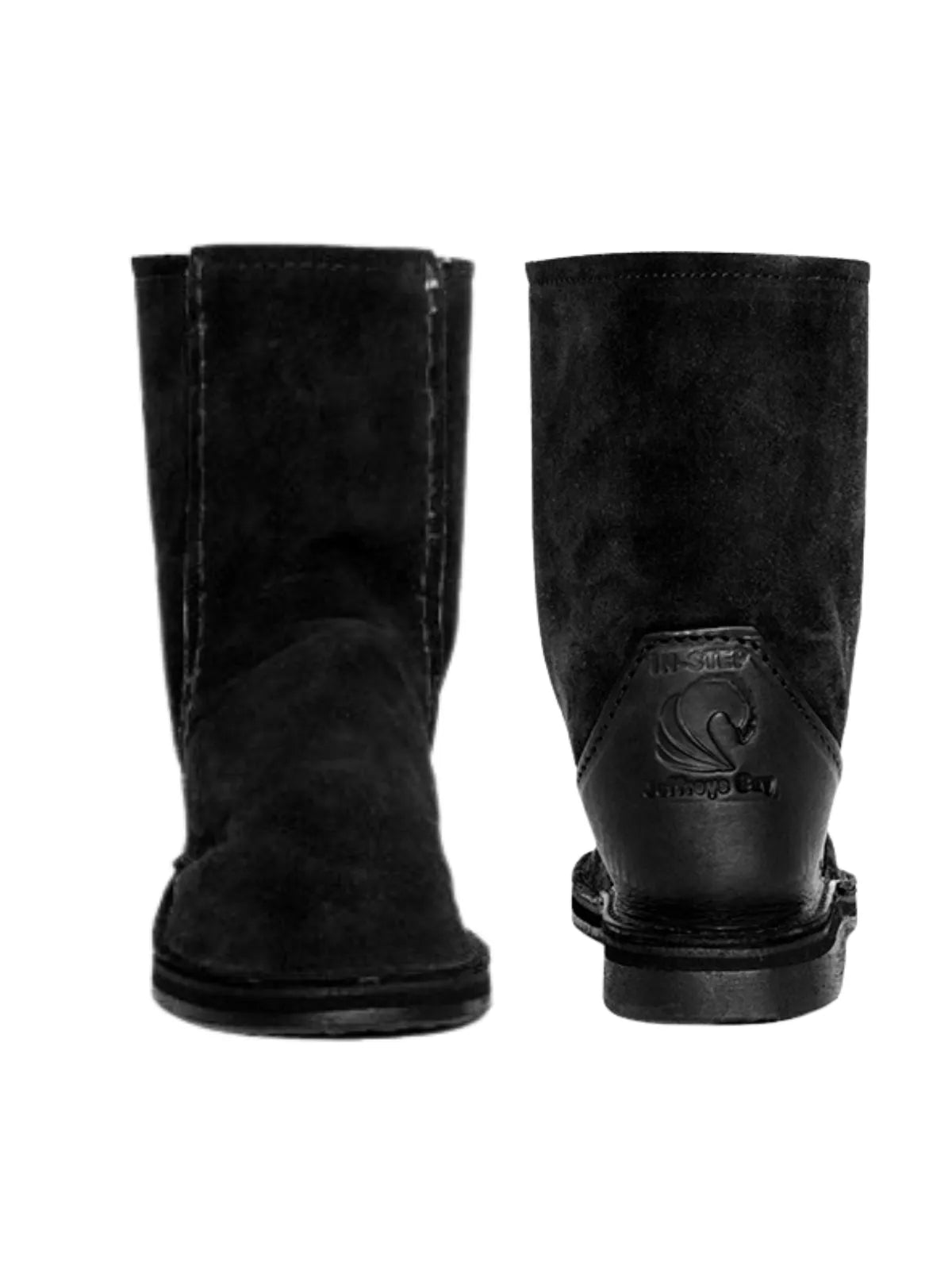 InStep Full Suede Sheepskin Boots - Black