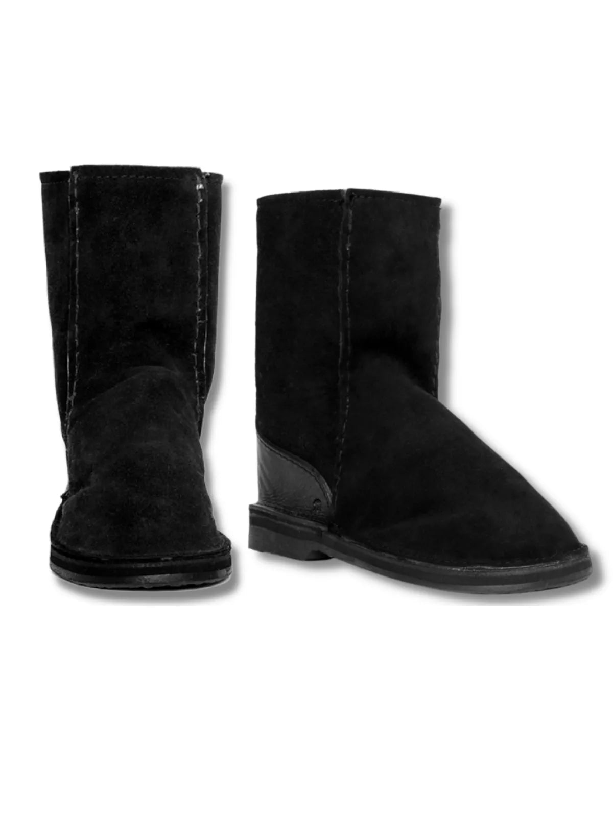 InStep Full Suede Sheepskin Boots - Black
