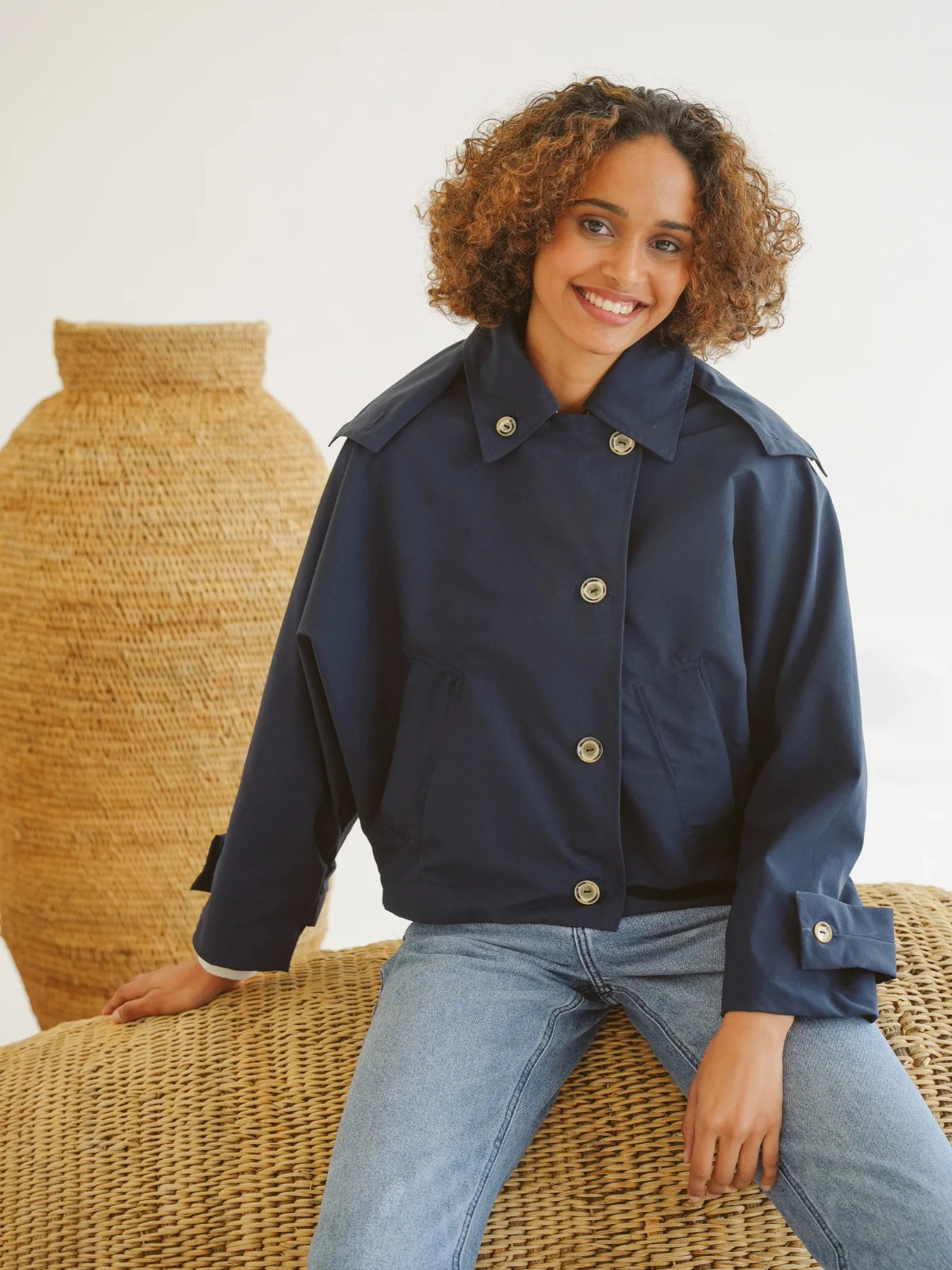 Just Cruizin Ladies Jacket - Nia Cotton-Blend Batwing Jacket