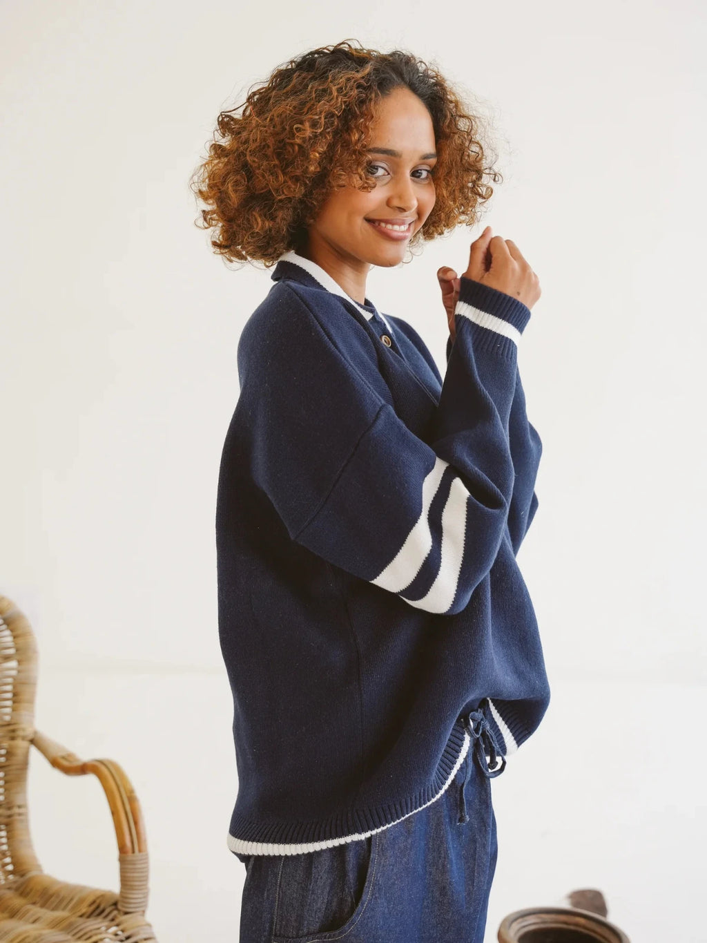 Just Cruizin Ladies Top - Frankie Cotton Placket Knit