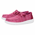 Hey Dude Wendy Stretch Sox Rumba Red shoes on a square white background