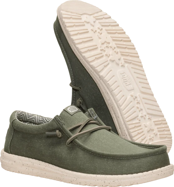 Hey Dude Mens - Wally Stretch Canvas Tea - Parchment