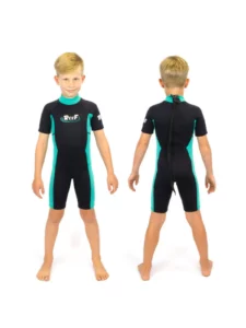 Reef Junior Springsuit 2 mm Back Zip for kids in vibrant colors.