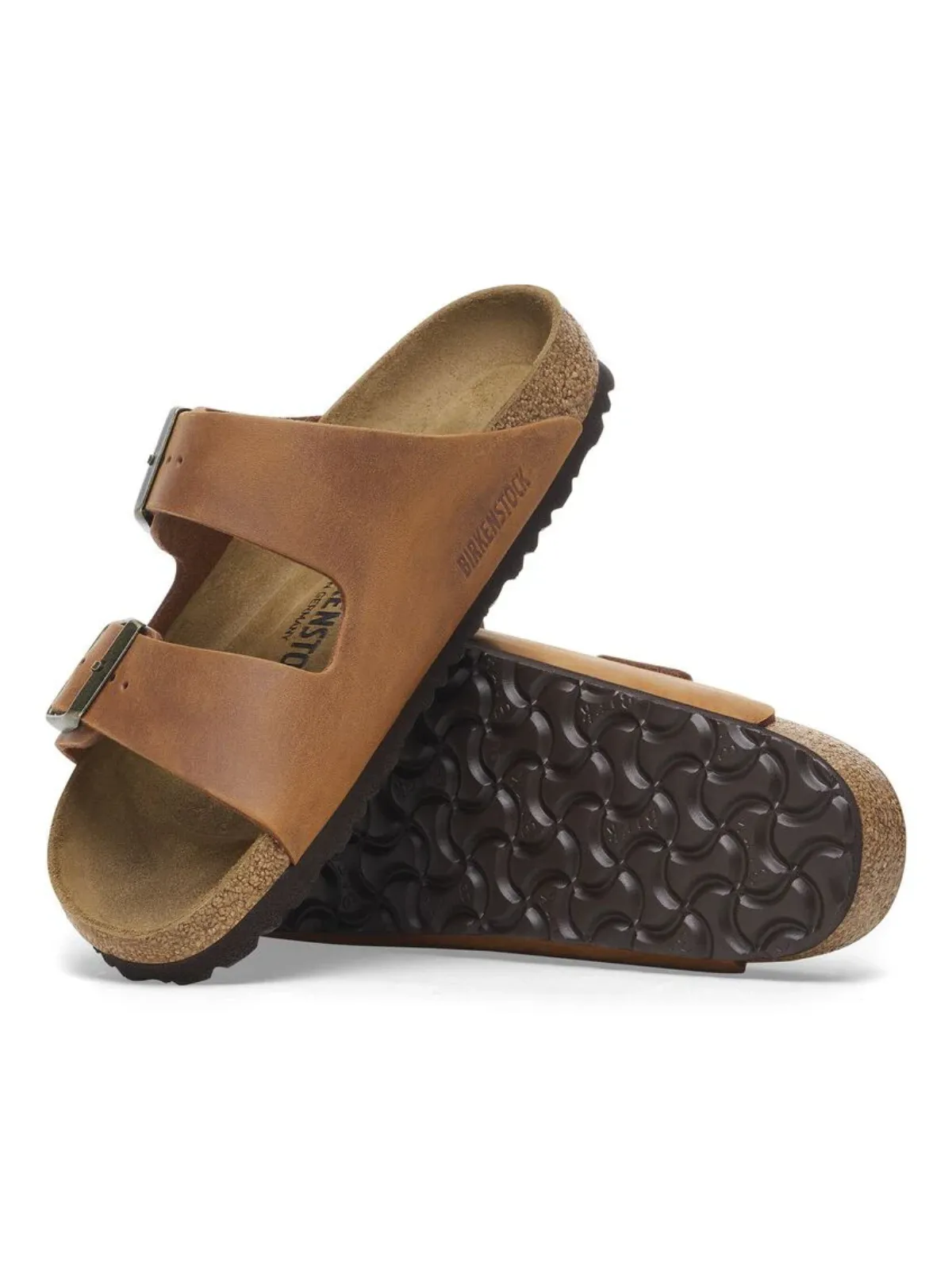 Arizona sandal in oiled leather with contoured footbed