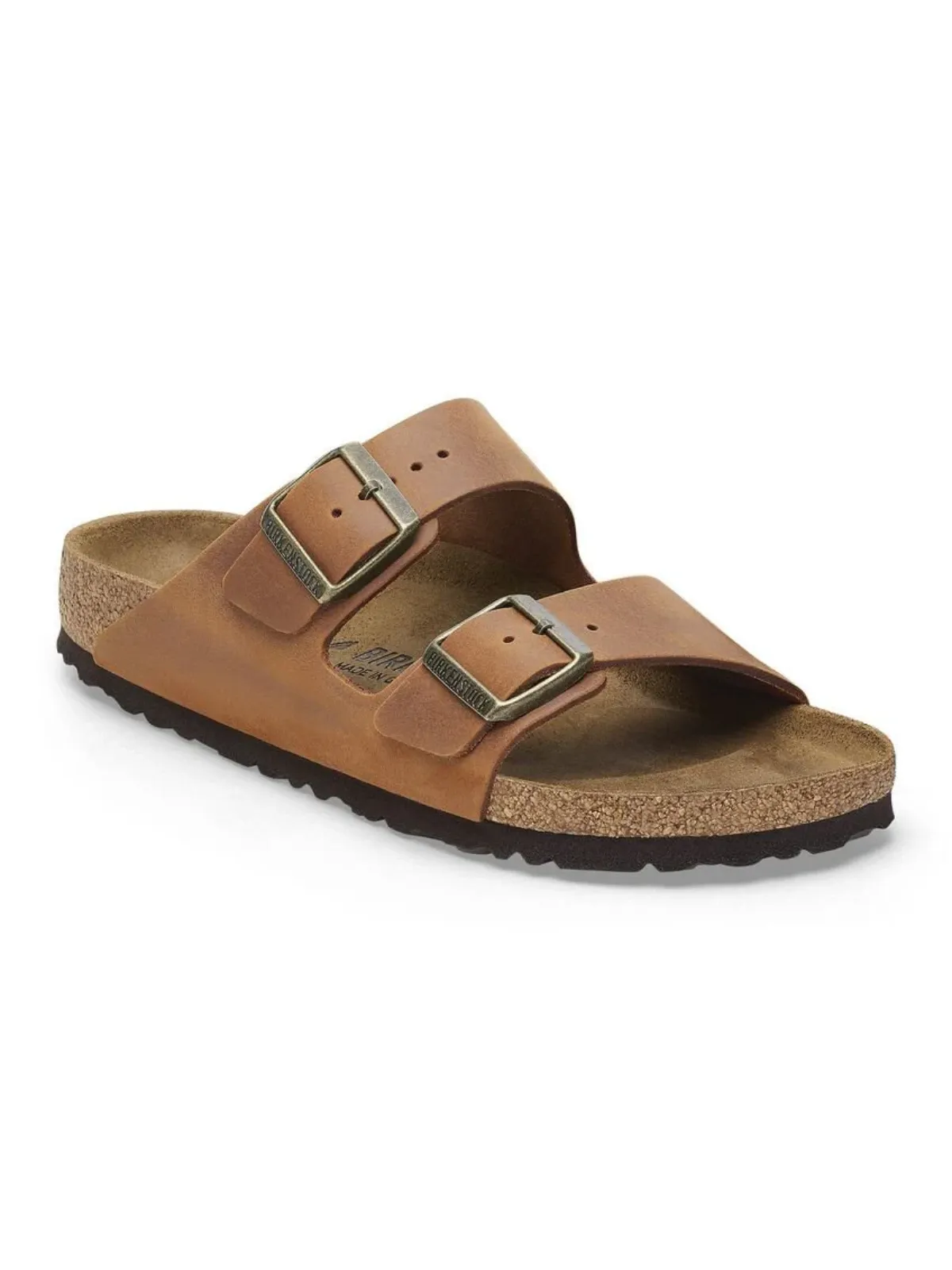 Arizona sandal in oiled leather with contoured footbed