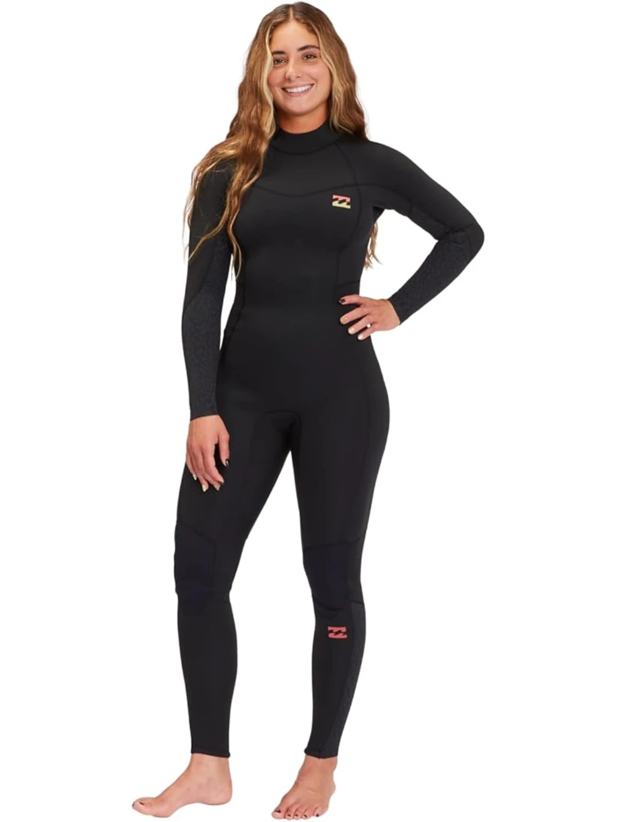 3/2mm back zip wetsuit with PRO STRETCH recycled fabric and flatlock stitching