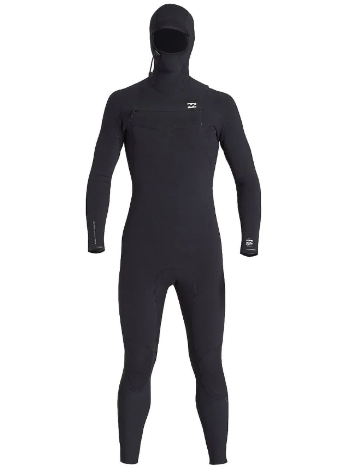 the description targets high-intent keywords relevant to wetsuitwarehouse.co.za: "men's wetsuits," "cold-water," "hooded wetsuit," "surfing," and a local signal ("South Africa"). The product name appears twice as required, naturally woven into the copy rather than keyword-stuffed.